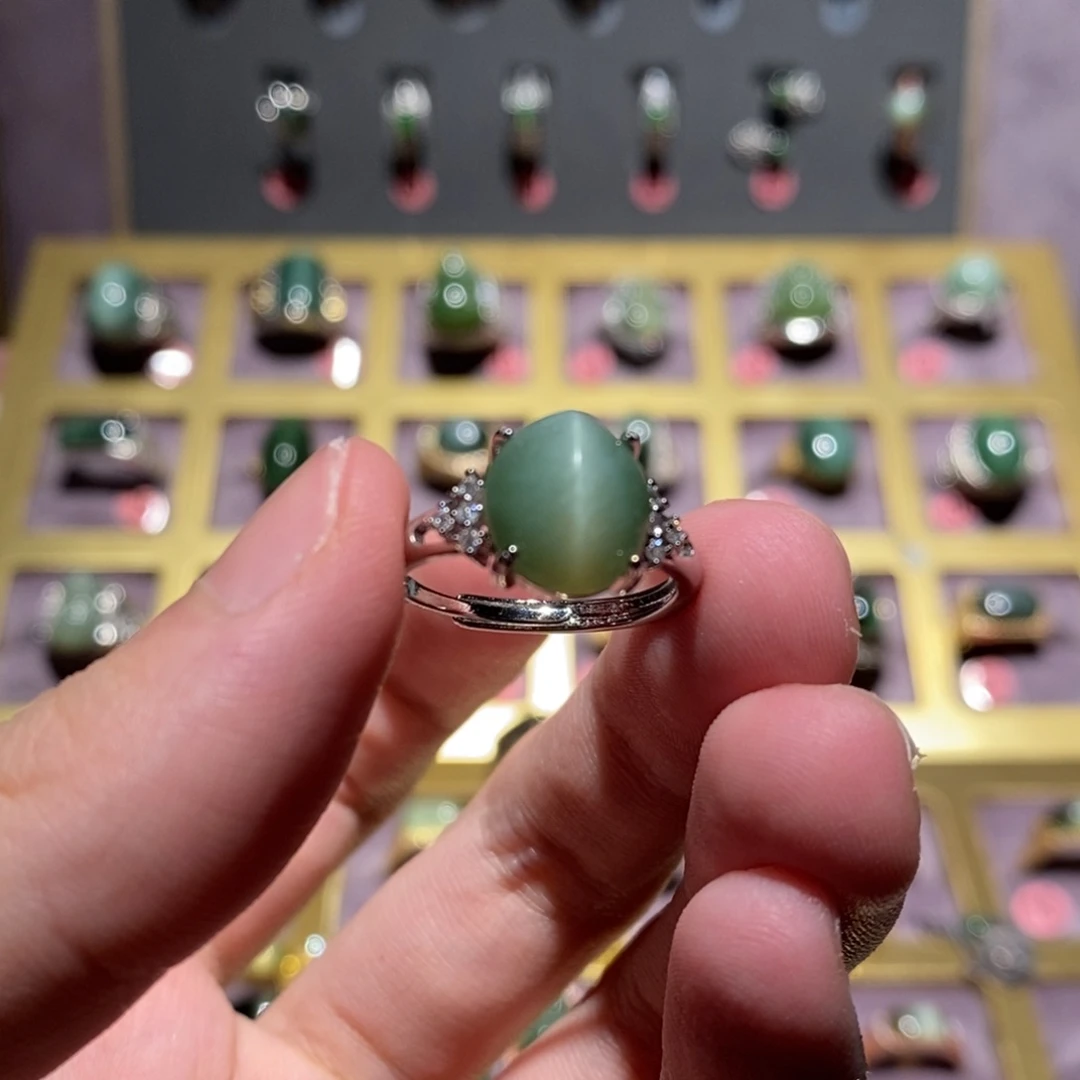 和田玉（碧玉）戒指未镶嵌