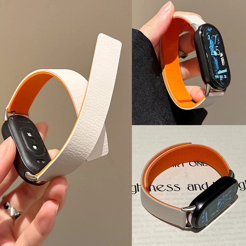 适用小米手环10腕带9表带nfc版手环8替换带荔枝纹硅胶夏天男女款