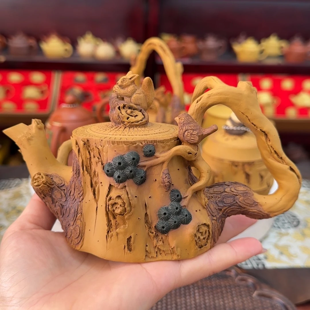 茶壶段泥枯木松鼠