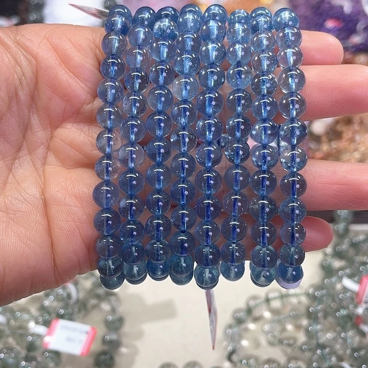 海蓝宝石手链未镶嵌海蓝宝6.6随机发一条