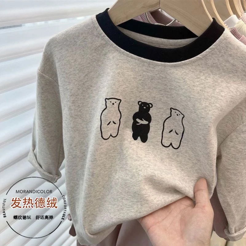 儿童德绒打底衫男童2025秋冬装半高领T恤保暖长袖女宝宝秋季上衣
