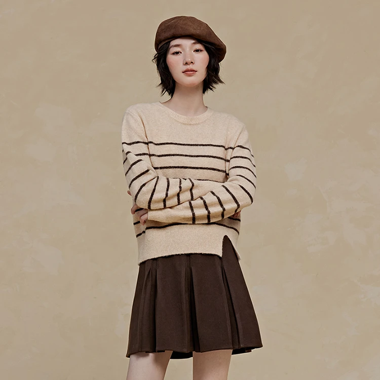 【银泰百货OH】pit女士秋冬时尚百搭圆领套头毛织衫上衣110B440660