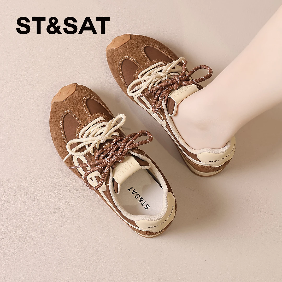 星期六德训鞋女2025新款秋季透气内增高百搭复古休闲阿甘明星女鞋