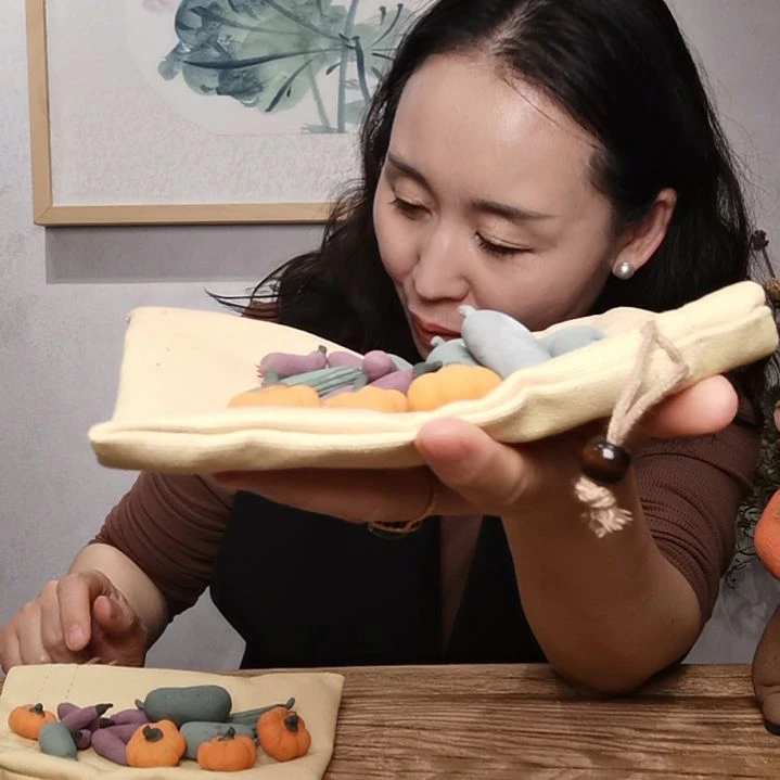 粗砂羲娲娃系列作品蔬菜组合面****开