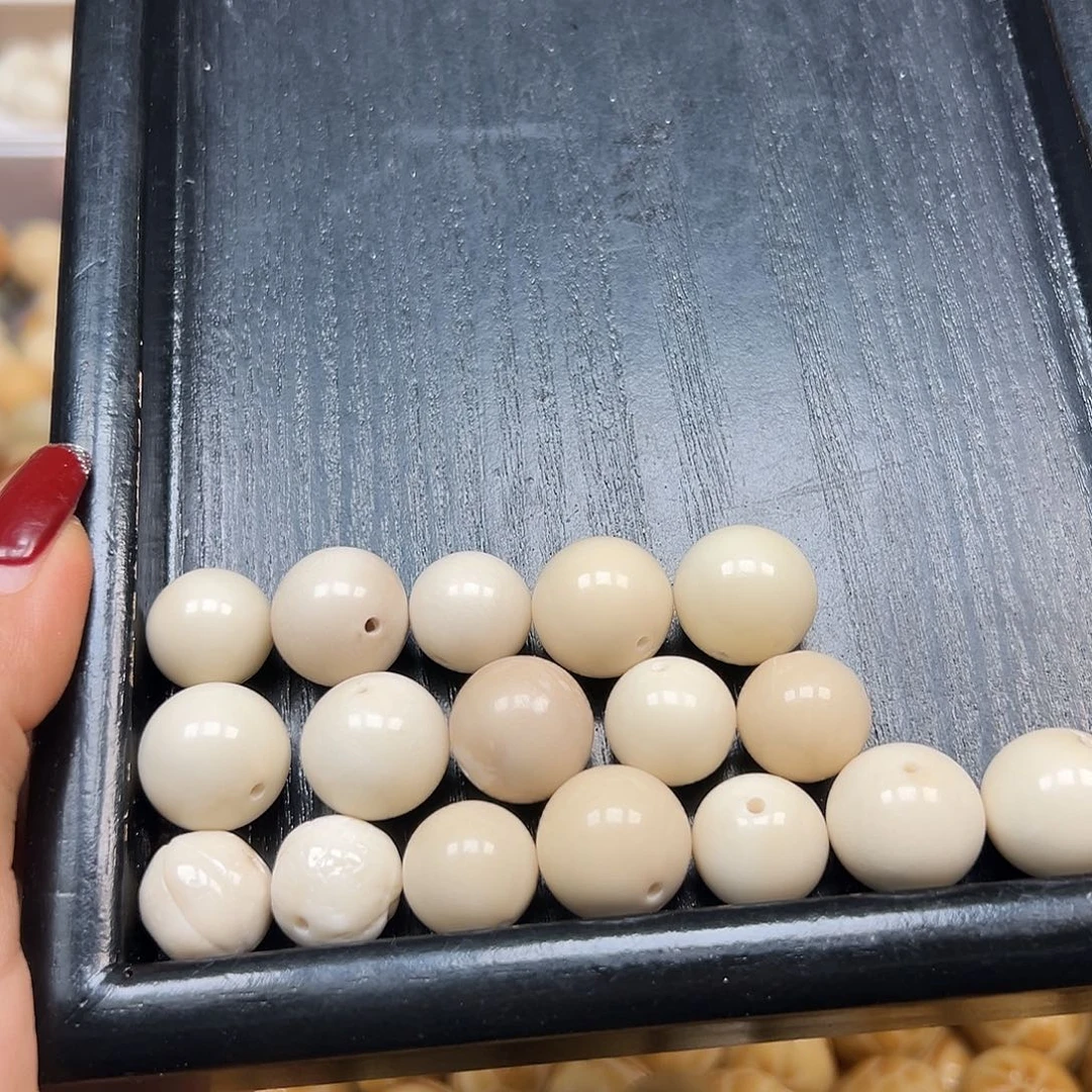 手串菩提根/象牙果瑕疵牙果圆17颗有裂