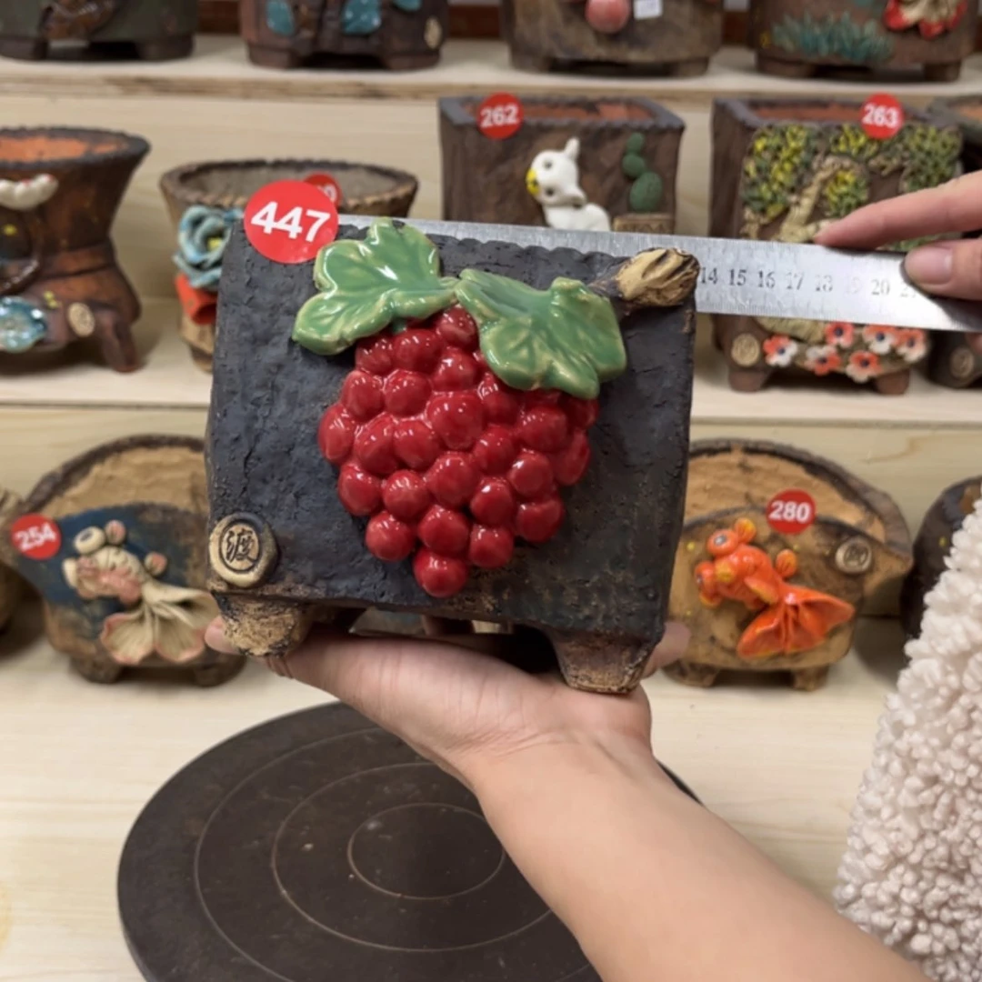 【闪购商品】紫砂花盆447微瑕号内口12×11外高13