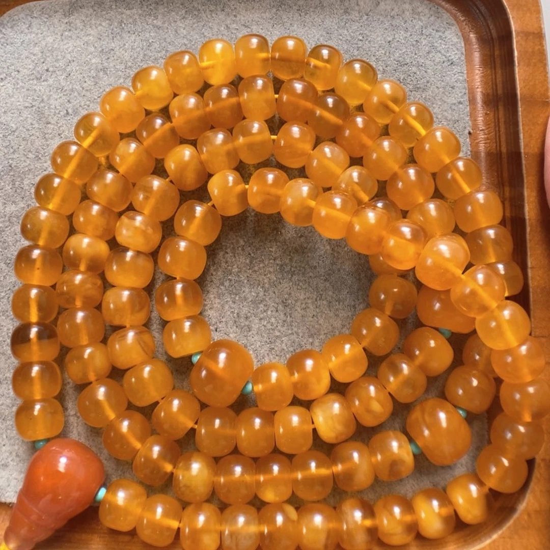 未镶嵌项链蜜蜡蜜蜡108