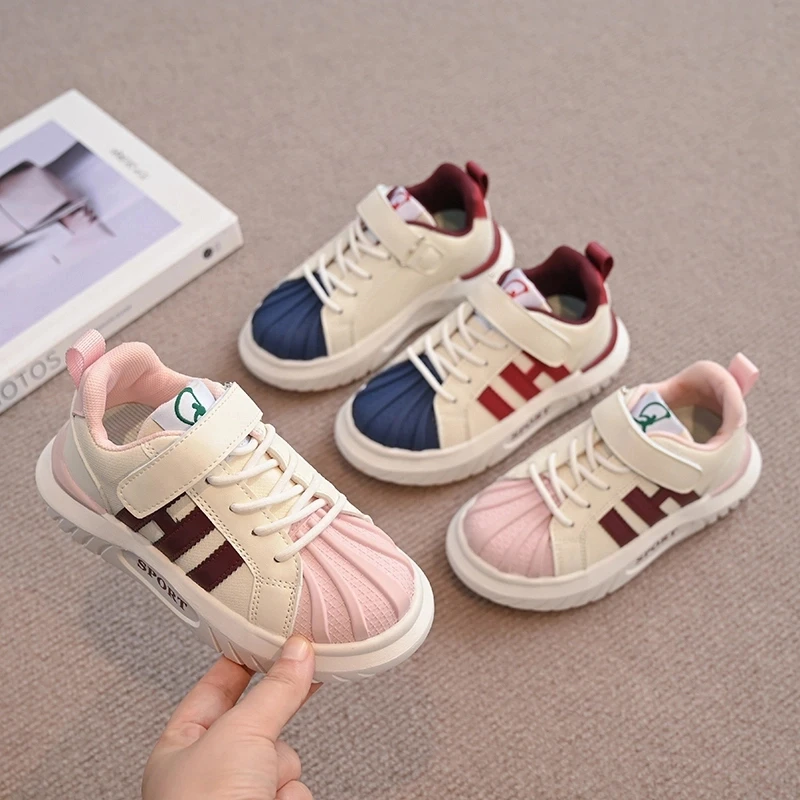 ABC男童鞋板鞋春秋2025新款潮牌女童软底运动鞋中大童休闲小白鞋