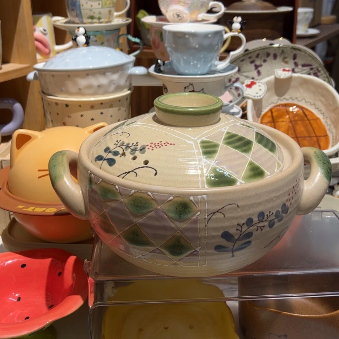 万土烧格兰花砂锅