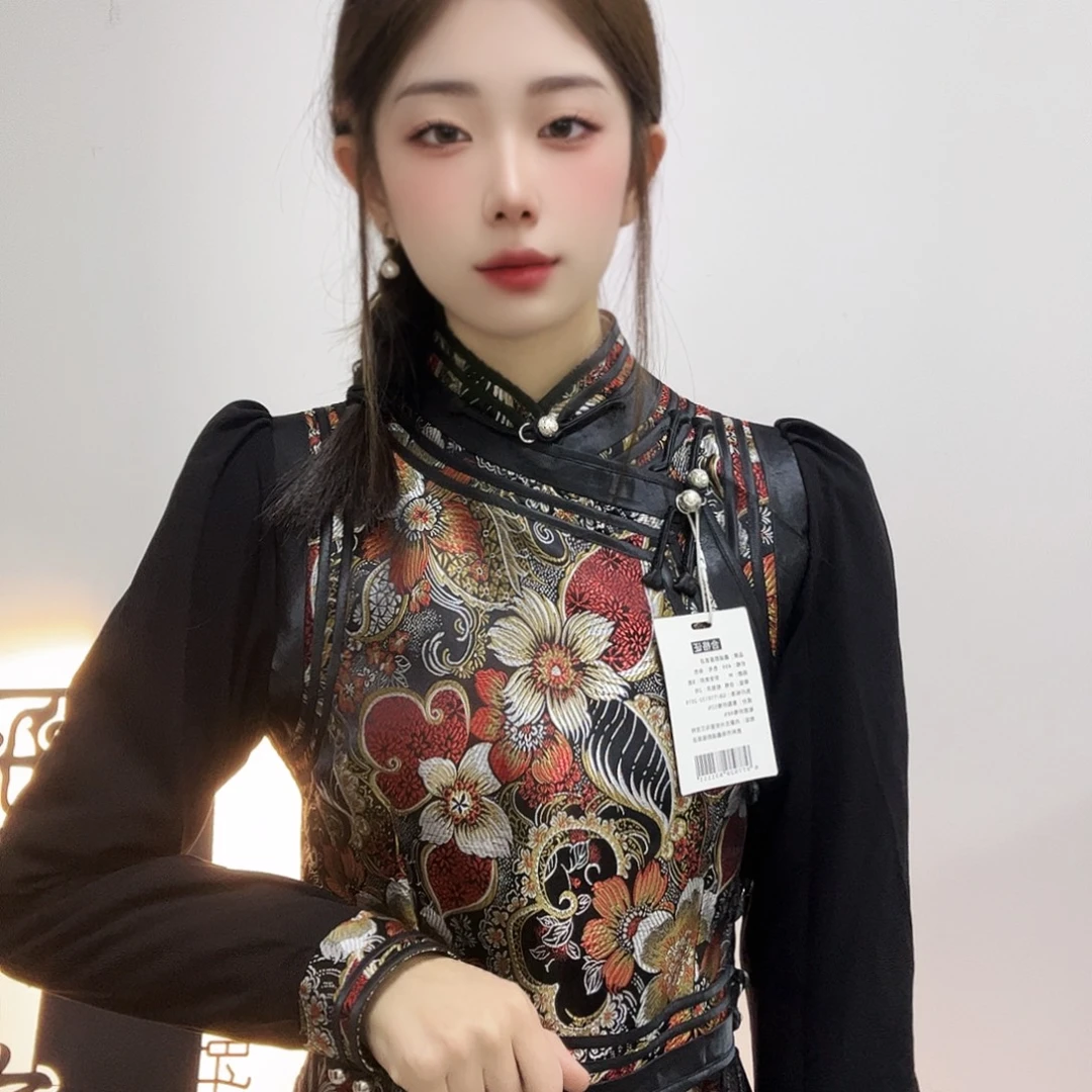 闪电购女装新款纱袖S