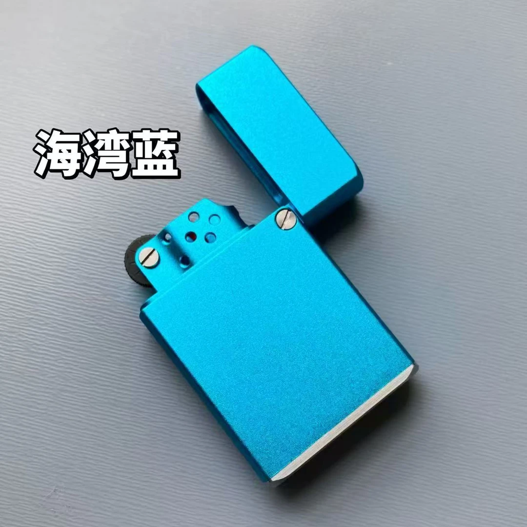 暗夜绅士彩色硬铝打火机砂轮式一体机防风定制收藏