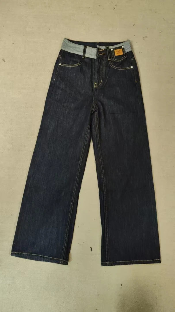 NIUNIU · Niu-432 时尚百搭显瘦撞色直筒牛仔裤A808