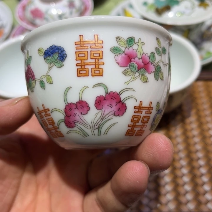 纯手绘精品盖碗杯