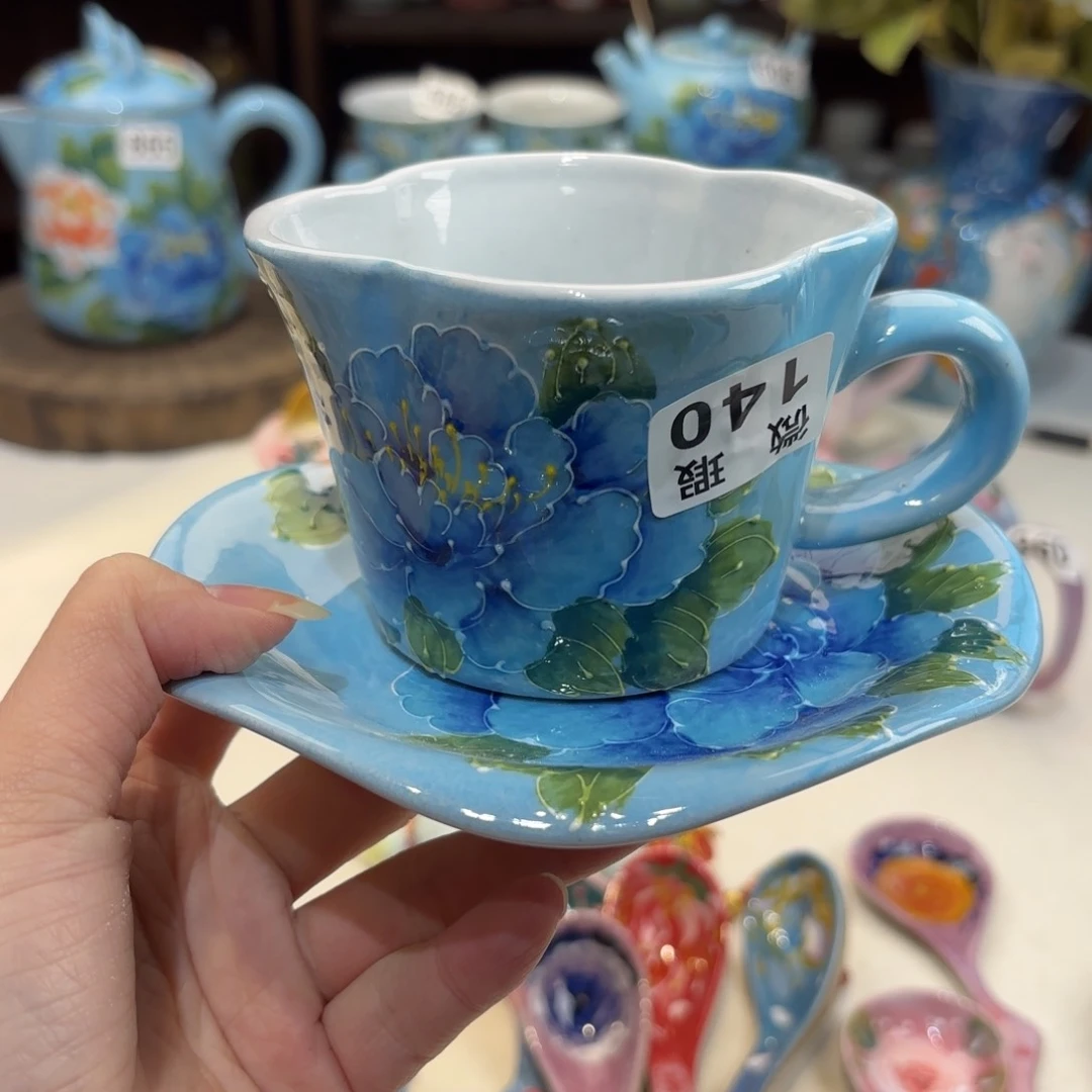 景德镇手绘高温釉下彩陶瓷茶具