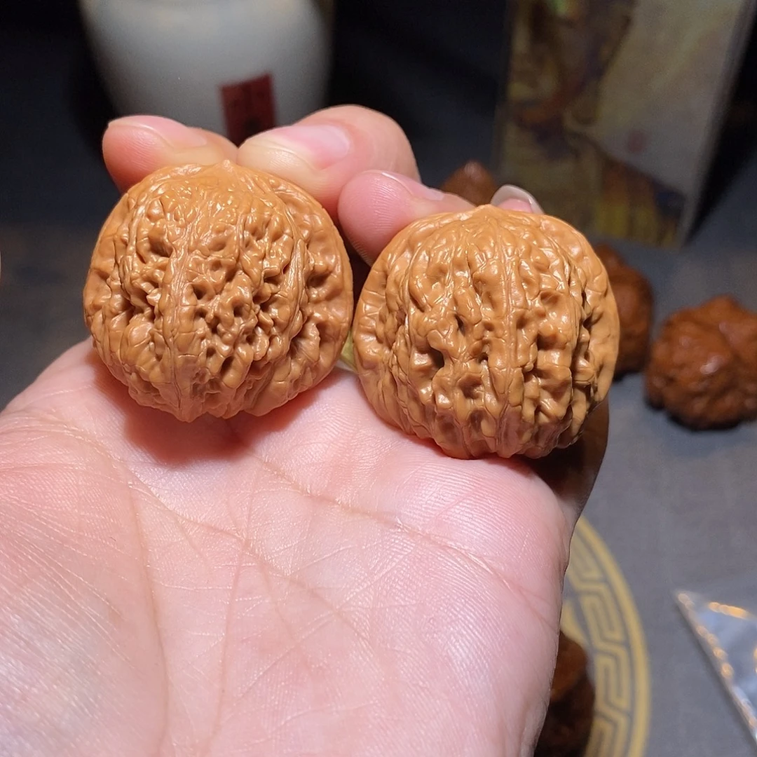 文玩核桃把件全品无修36尺平谷凹底