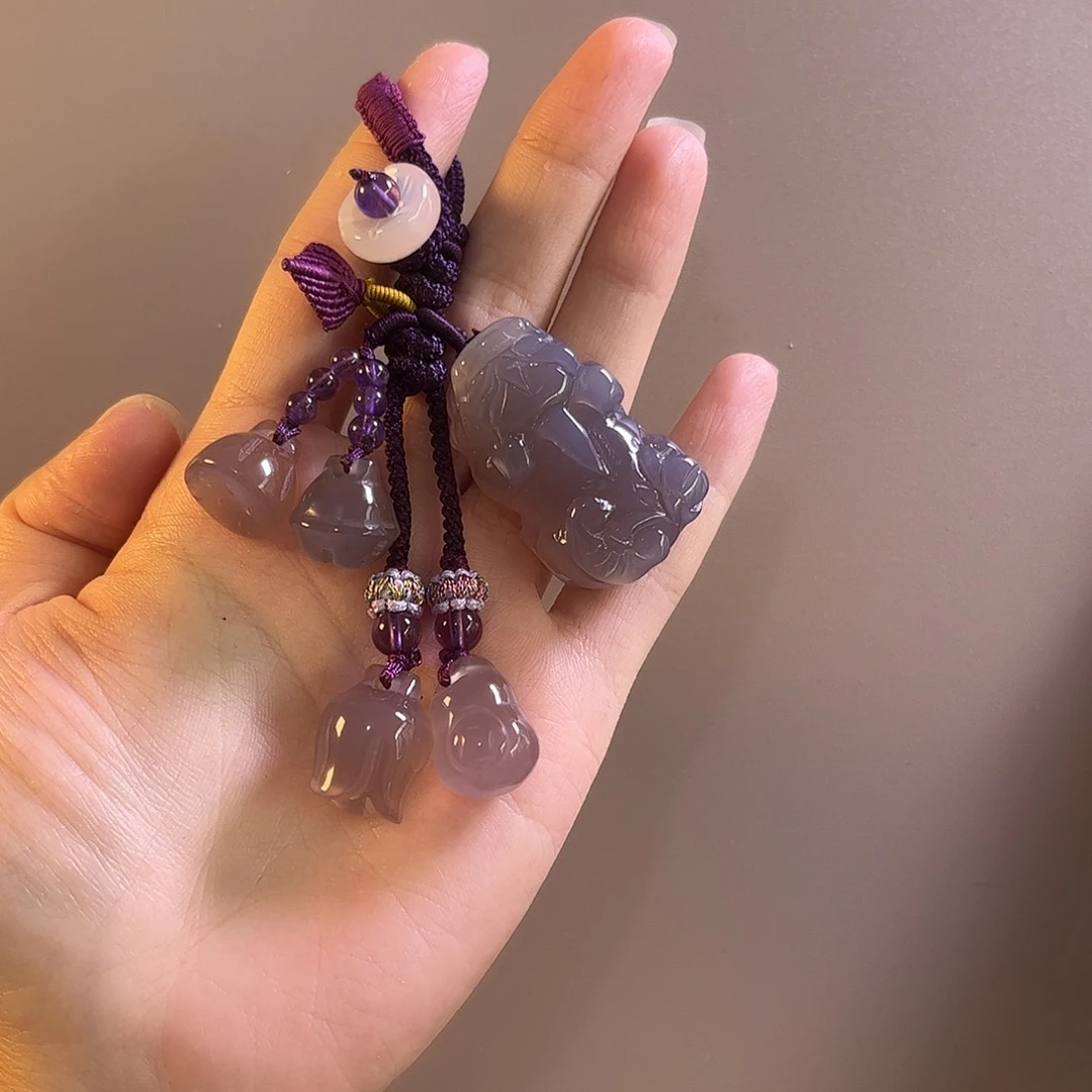 玛瑙/玉髓未镶嵌车挂钥匙扣