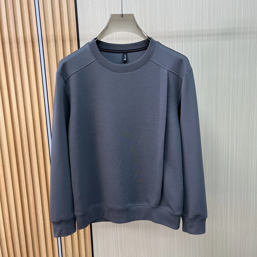 圆领卫衣男春秋季2025新款潮牌纯色拼接上衣服长袖男士打底衫秋衣