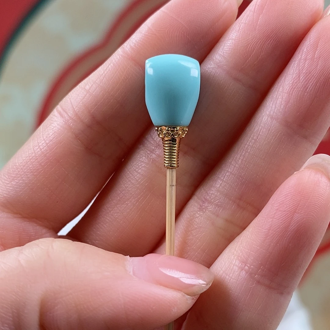 绿松石18K金镶嵌珠宝奇石