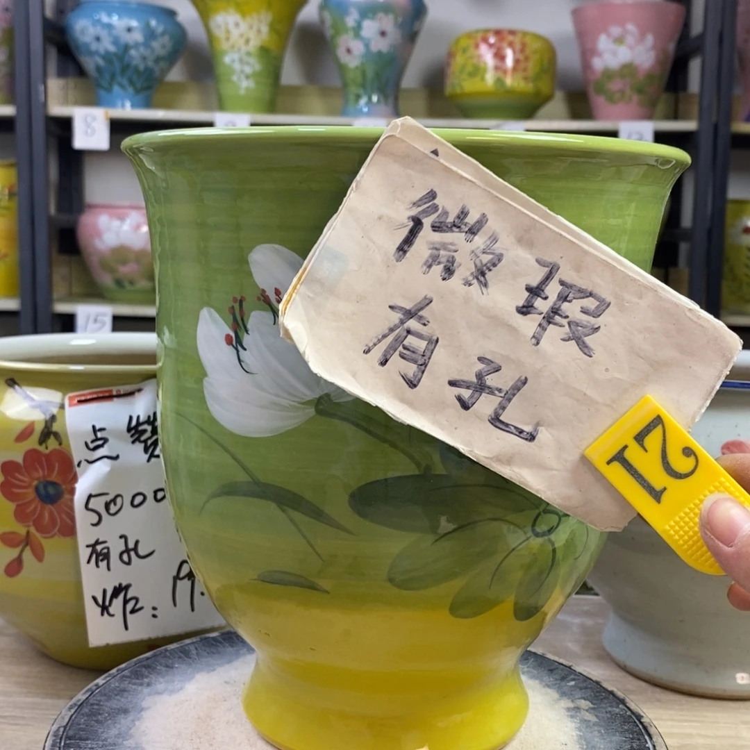 景德镇手工手绘陶瓷花盆