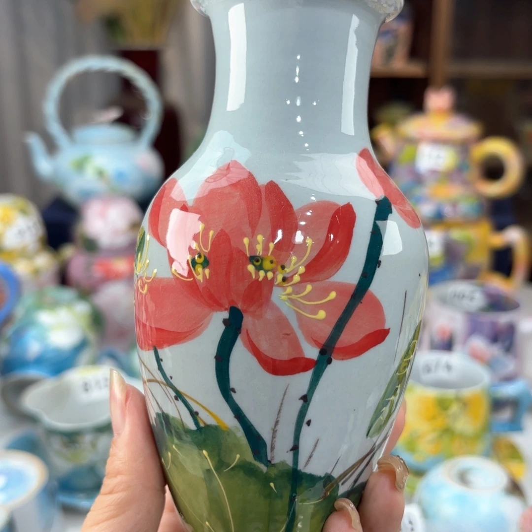 景德镇手绘高温釉下彩陶瓷茶具