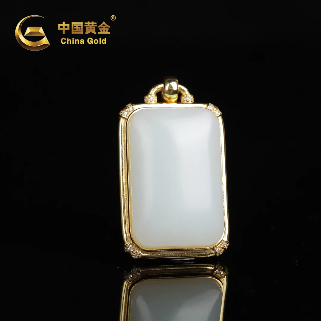 【中国黄金】涟纯 | 和田玉*吊坠*S925银镶嵌-D8903-格