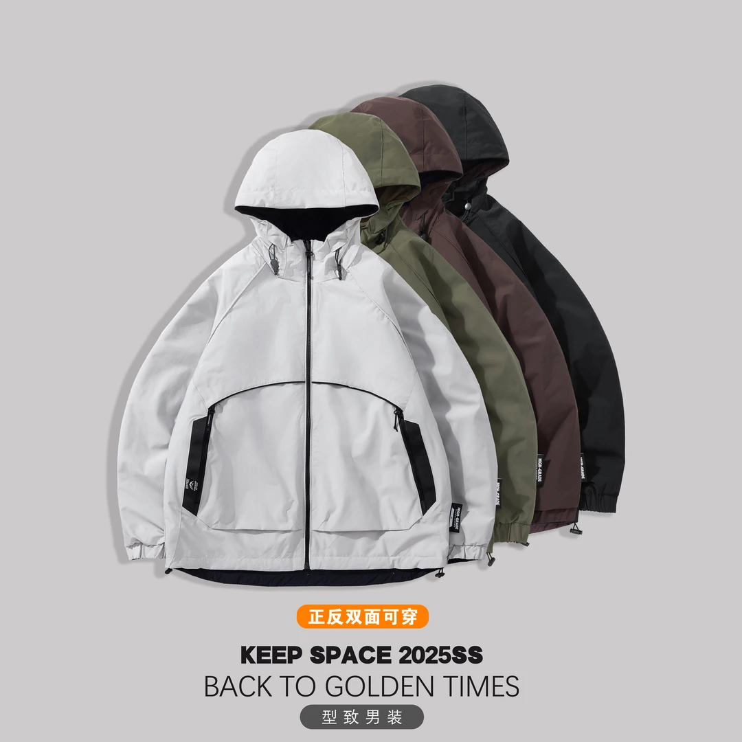 冬季户外三防软壳双面穿冲锋棉服外套25411#0006