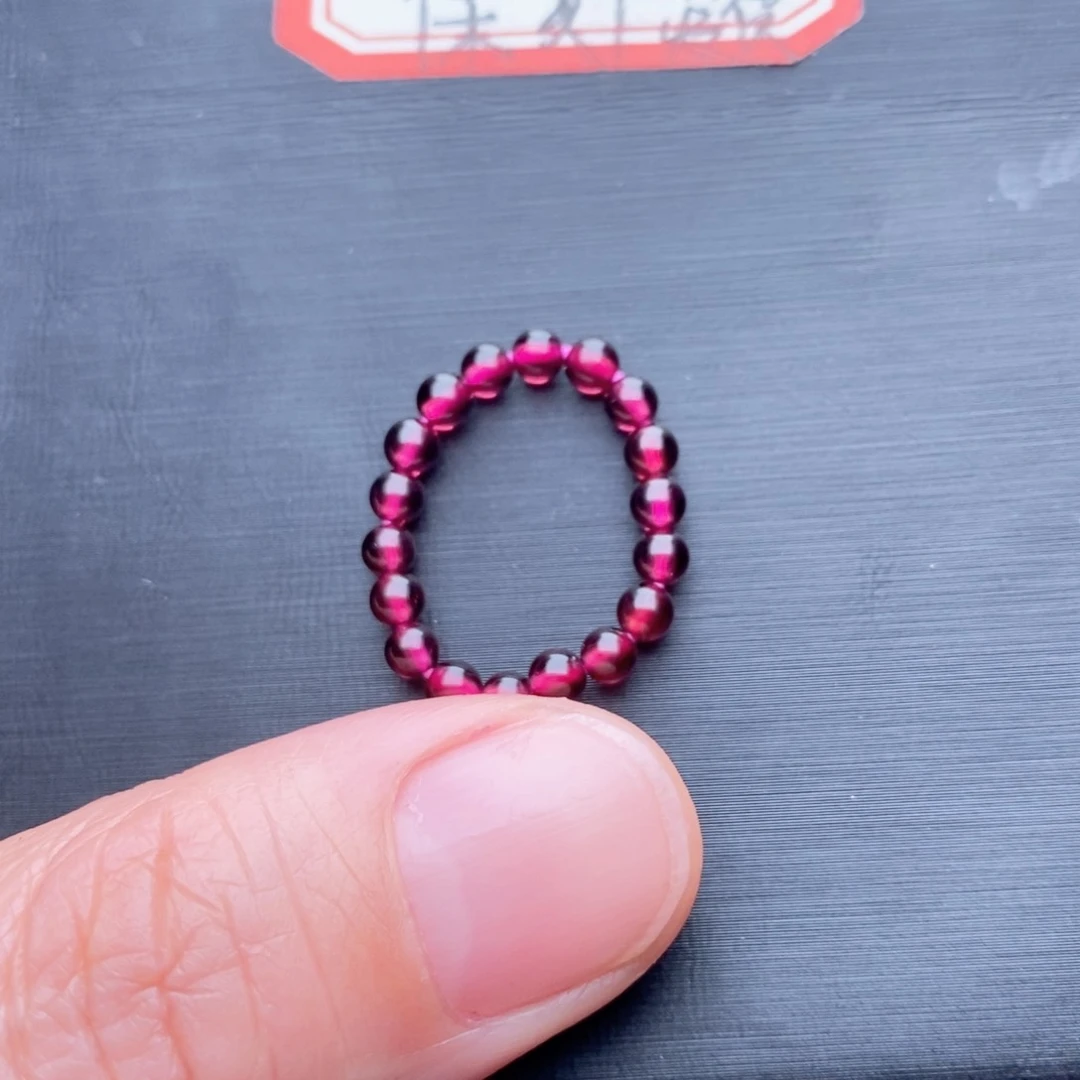 石榴石手链未镶嵌戒圈