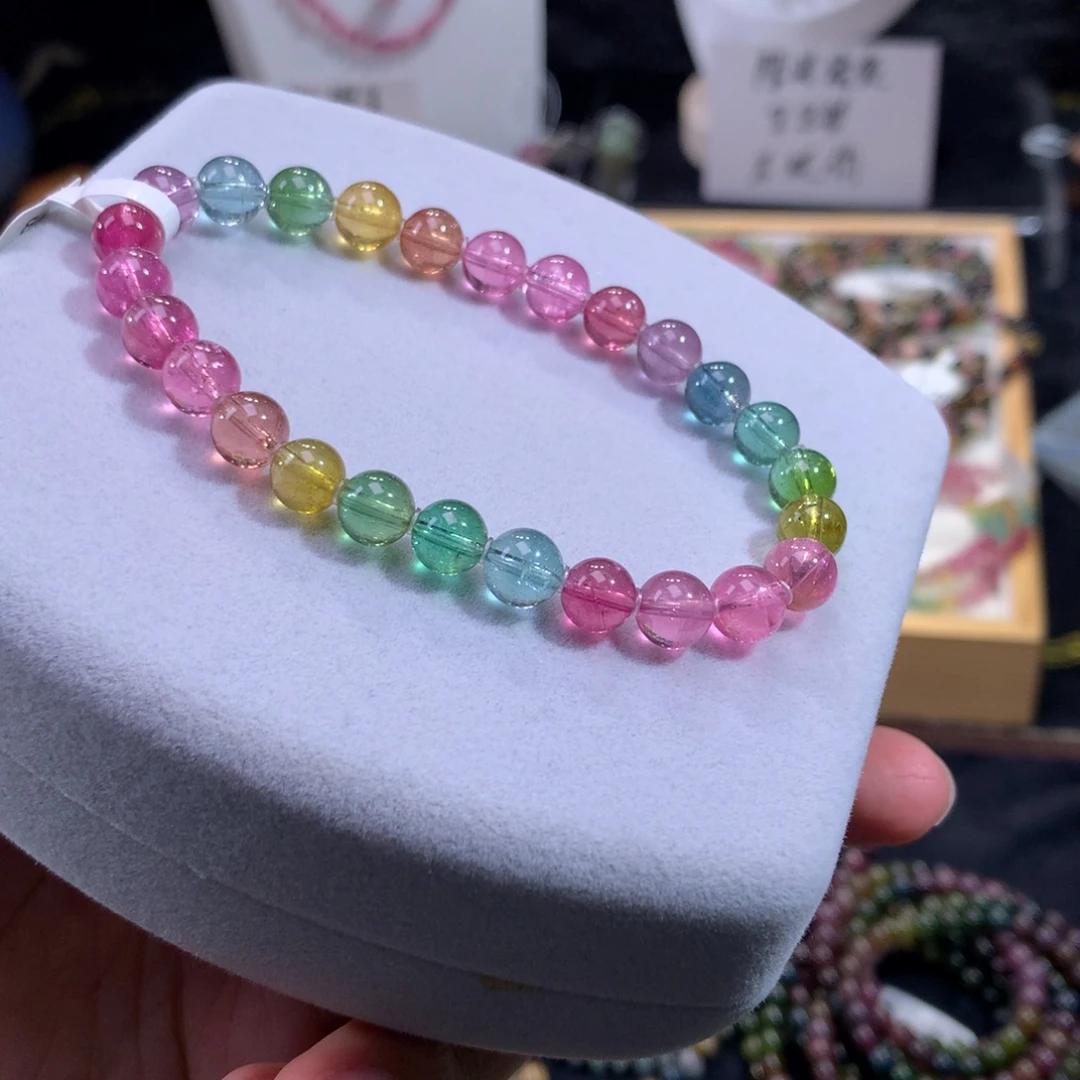 碧玺手链未镶嵌荧光人鱼