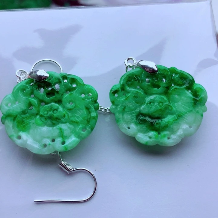 翡翠未镶嵌耳饰耳饰