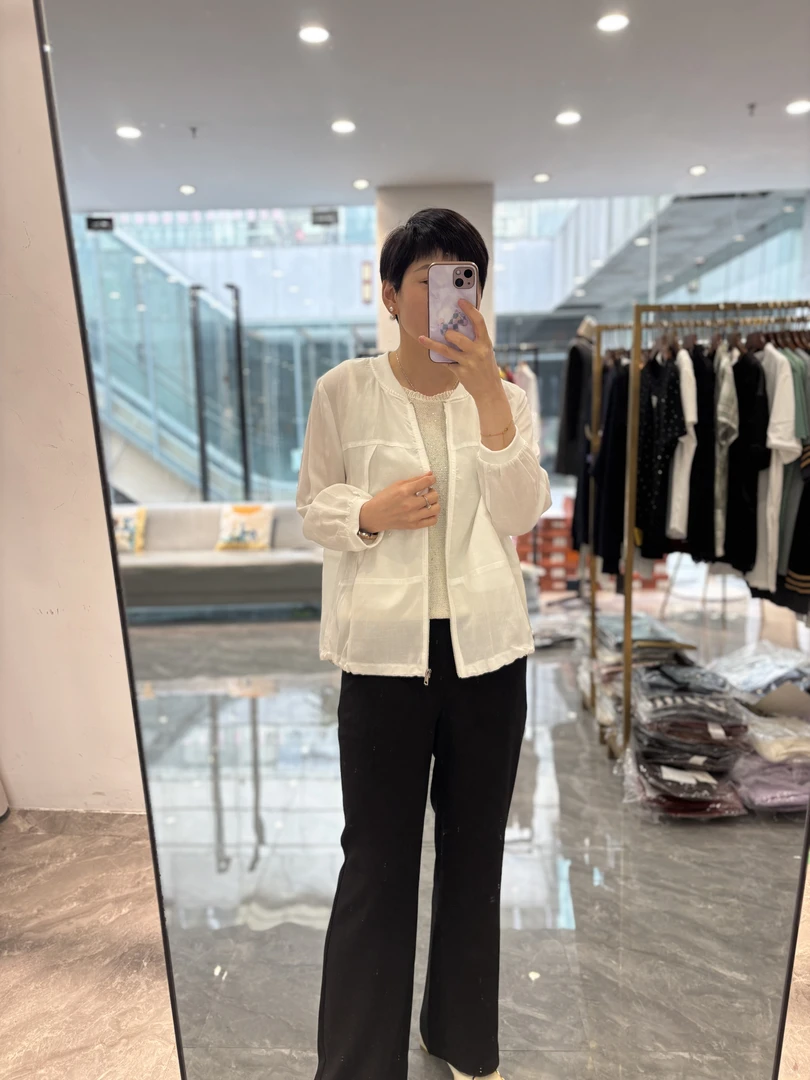 【丽丽家】时尚高端轻薄显瘦防晒下抽绳外套728