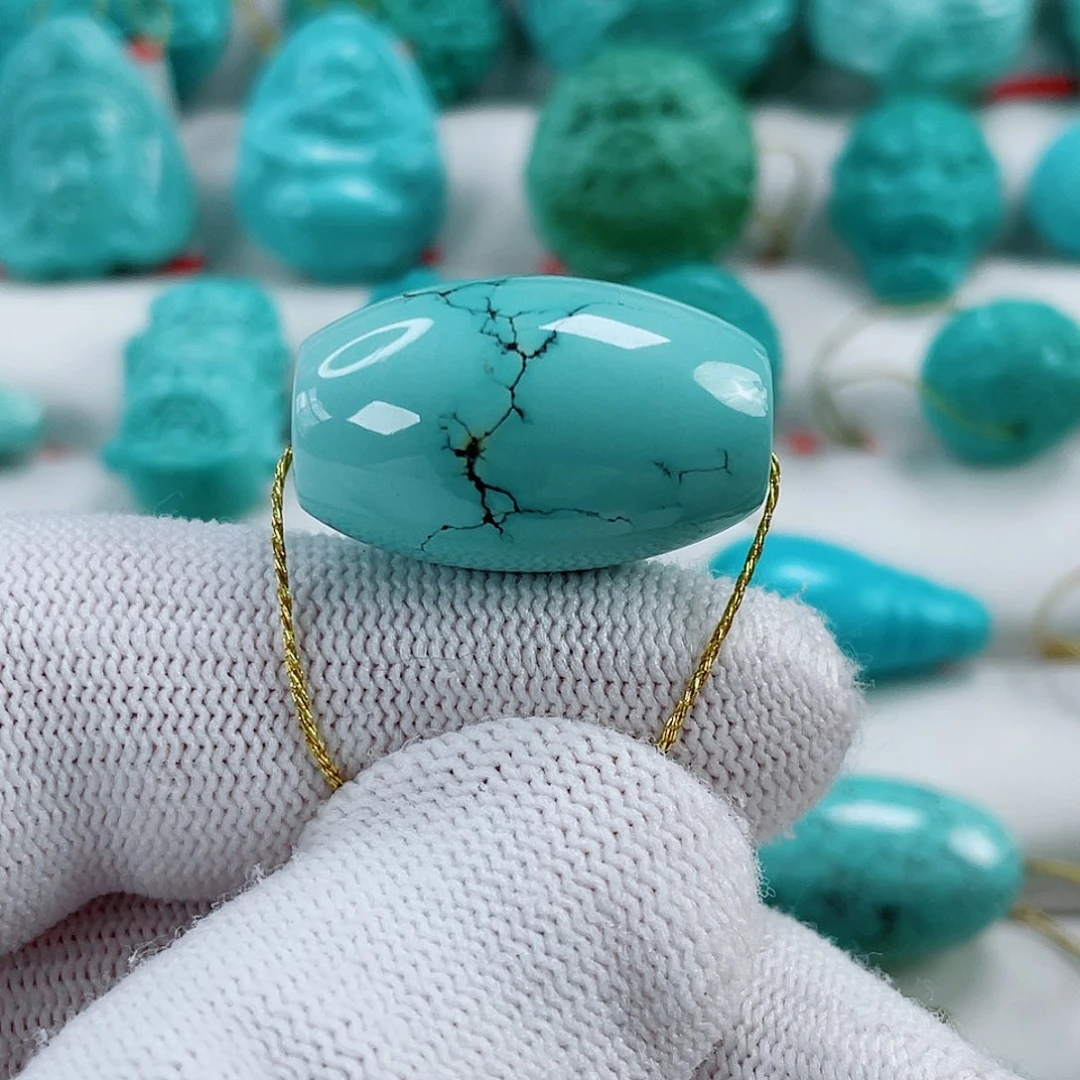 绿松石未镶嵌车挂直径15.1