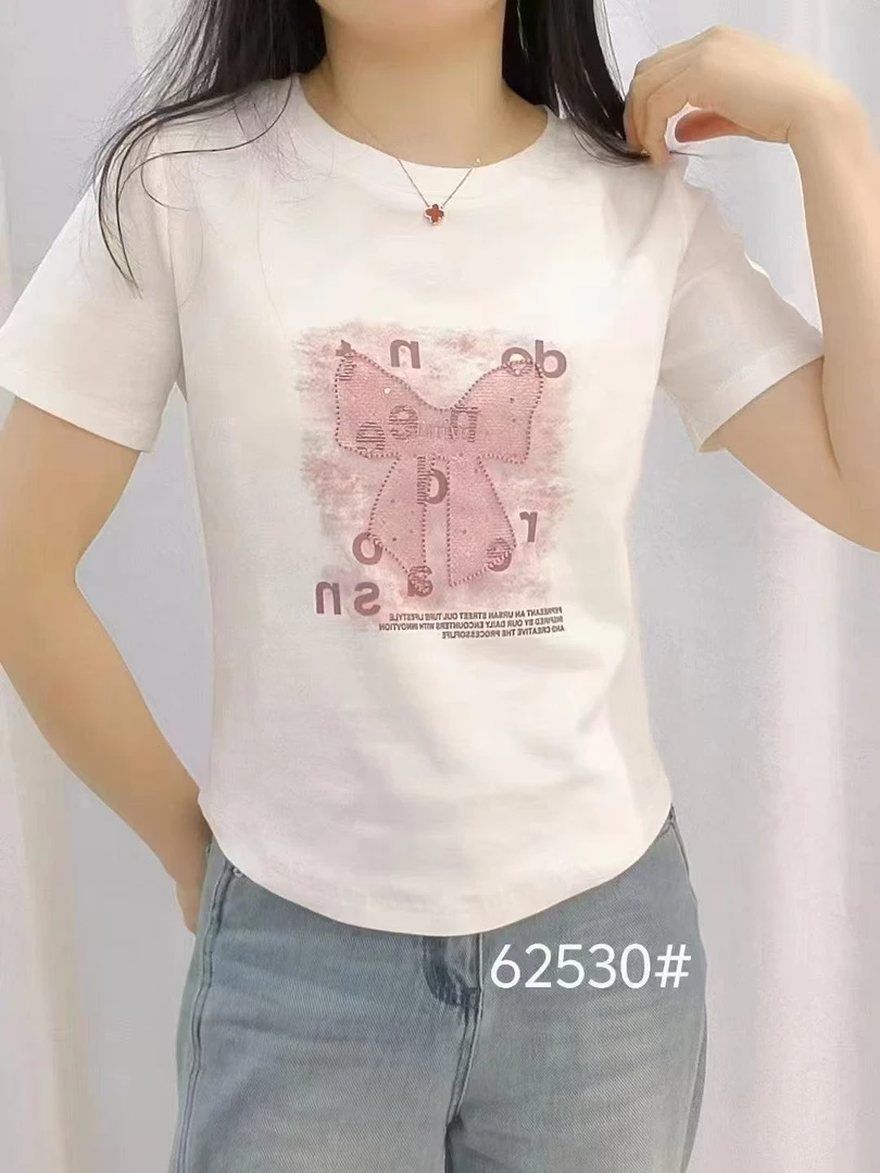 635款短小版下摆圆角T恤（适合小个子)