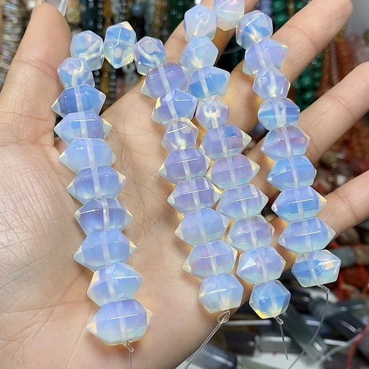 玛瑙/玉髓未镶嵌珠宝半成品蛋白石双尖卡17mm20颗