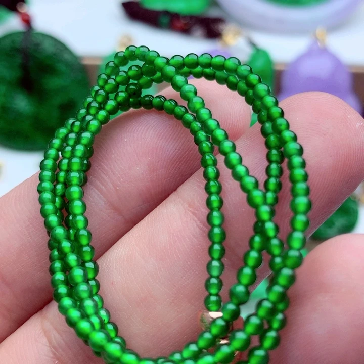 翡翠未镶嵌毛衣链