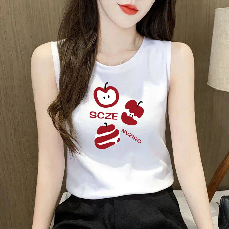 螺纹棉背心女西装内搭吊带打底衫夏季新款正肩t恤外穿显瘦短款