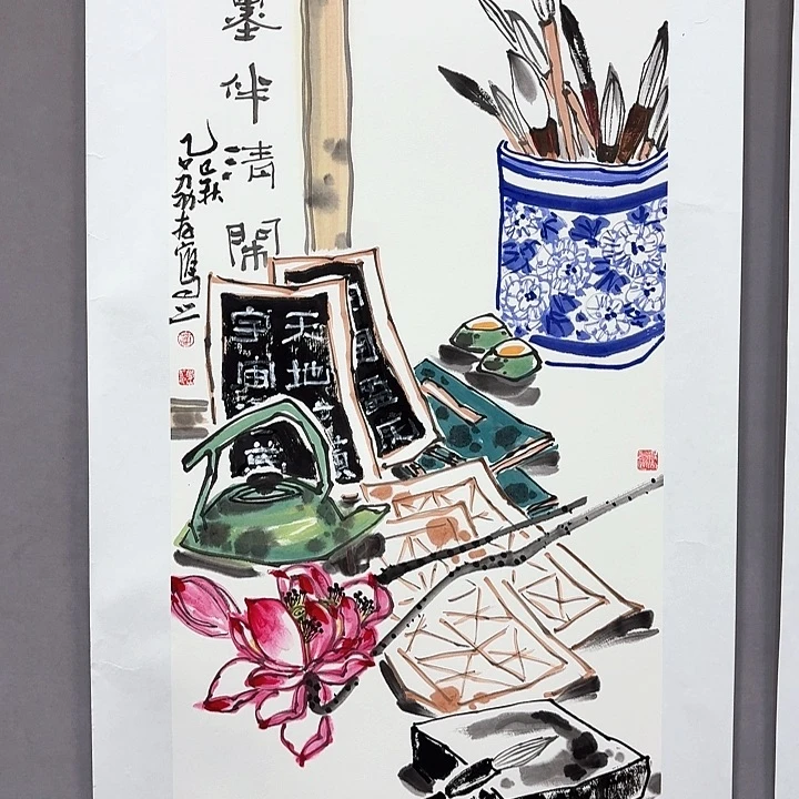 国画亲笔手绘放心去藏
