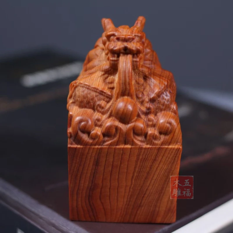 高油太行崖柏陈化老料神龙手把件茶道摆件桌摆招财进宝办公居家