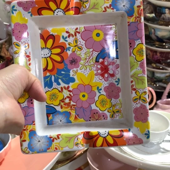 瓷片微瑕陶瓷处理介意请慎拍长19.5厘米宽16.5厘米