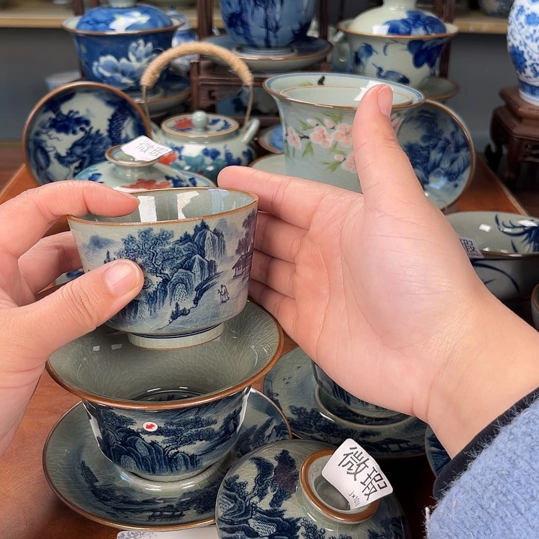 杯燃**海盖碗景德镇陶瓷