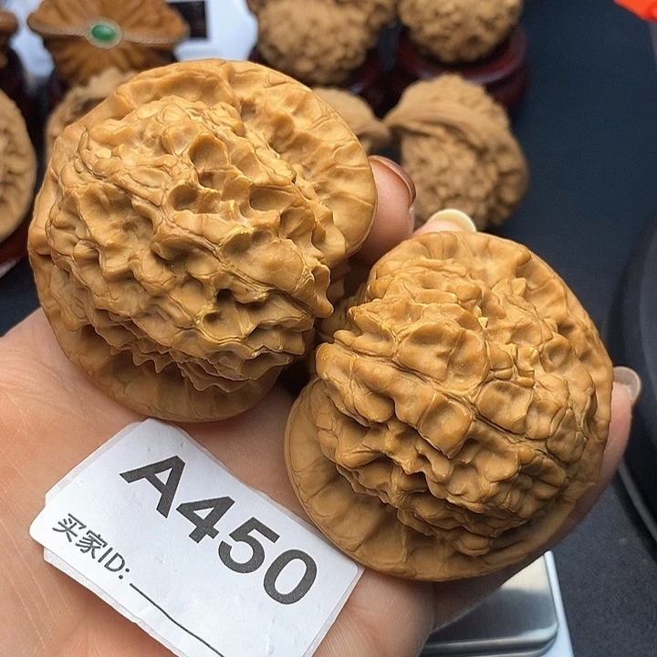 启***航吊坠文玩核桃龙鼎5.5，有黄