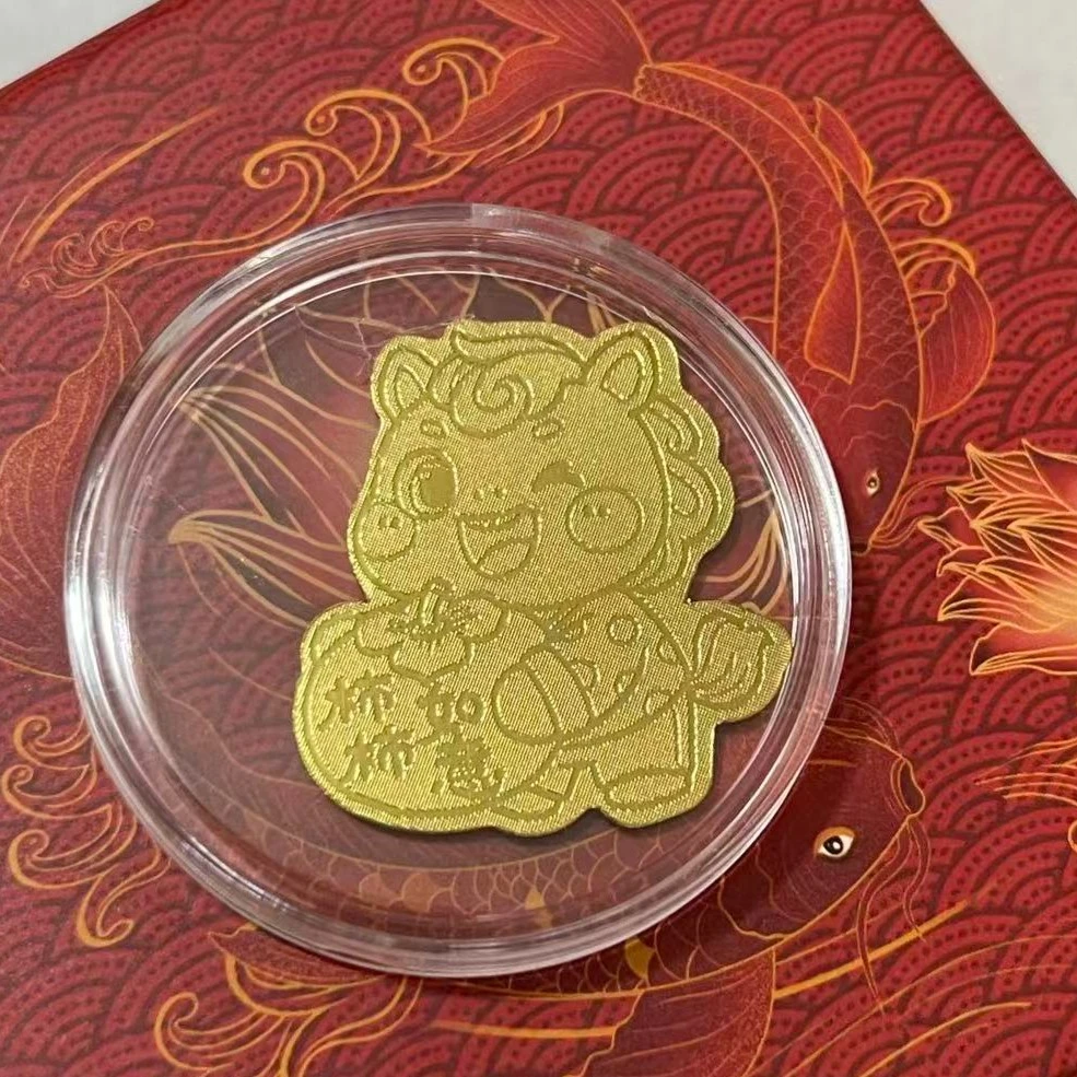 含金工艺品手机贴暴富财神有钱花公主请发财招财猫财库