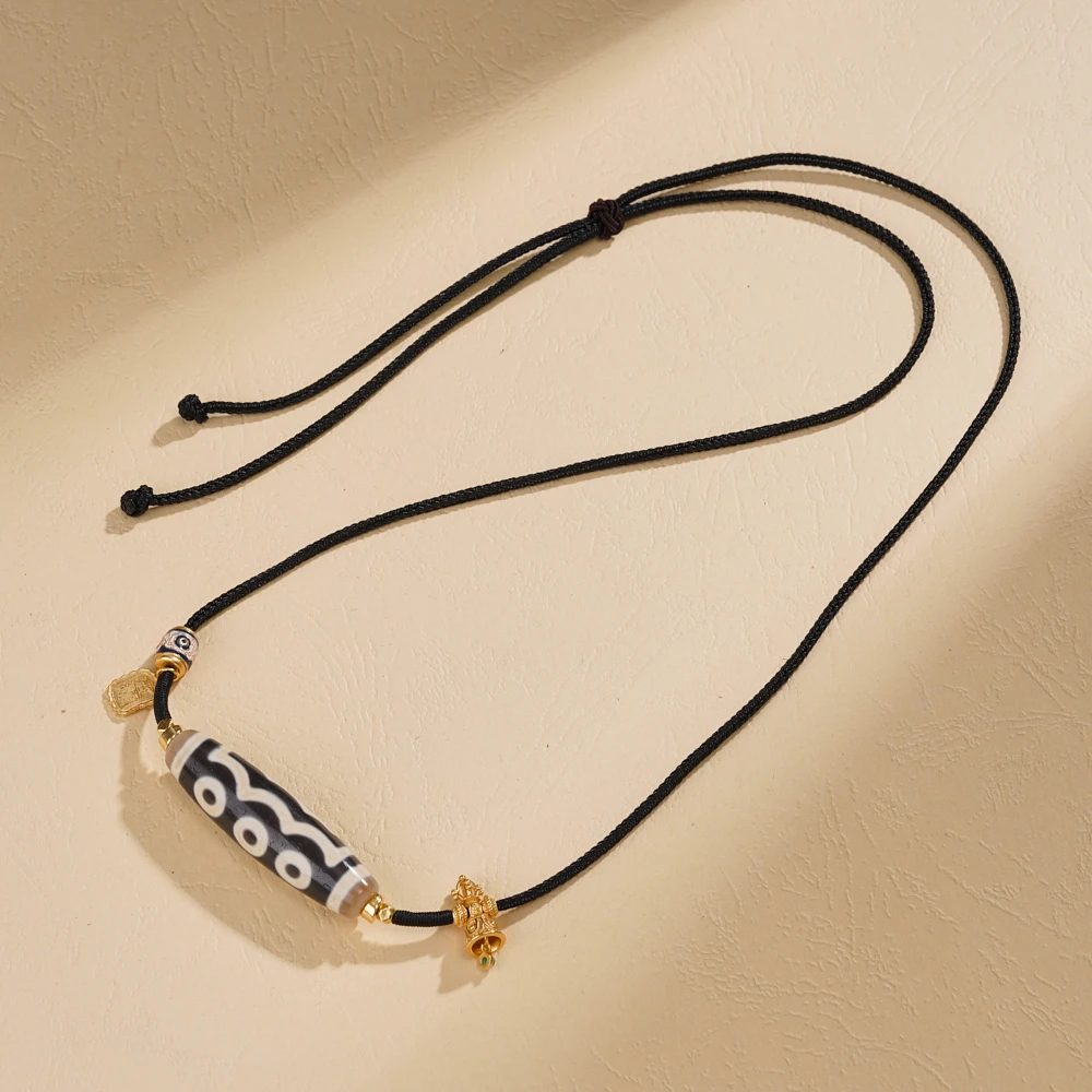 云丹拉姆丨JY五眼天珠锁骨链多样性发其一