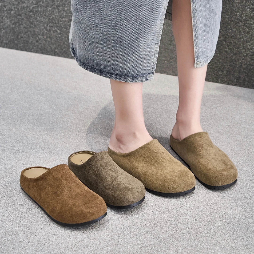 2025春季新款复古勃肯鞋平底舒适单里包头拖半拖鞋AC-MN51271