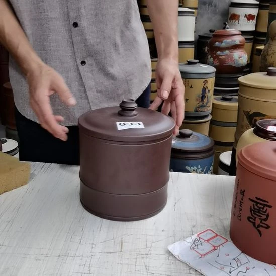紫砂茶叶罐正品两斤装竹节款033