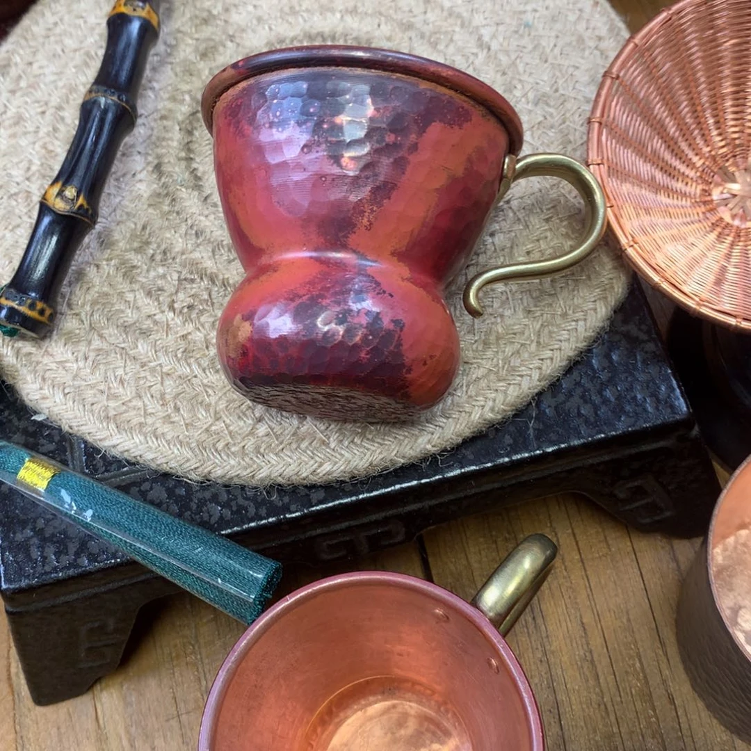 紫铜火烧红小号主人杯