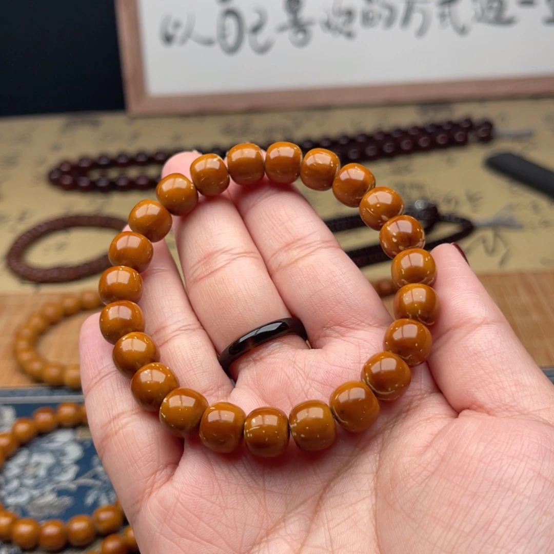 紫金鼠手串?实心老型10