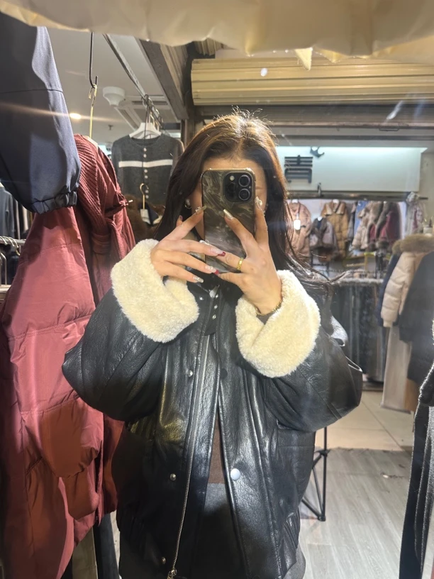 皮衣加厚保暖时尚