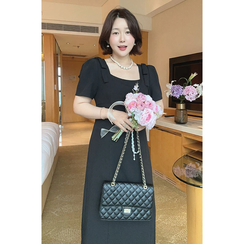 【DIS 现货】【浪漫奥义】夏季气质显瘦收腰方领连衣裙Z525Q10418