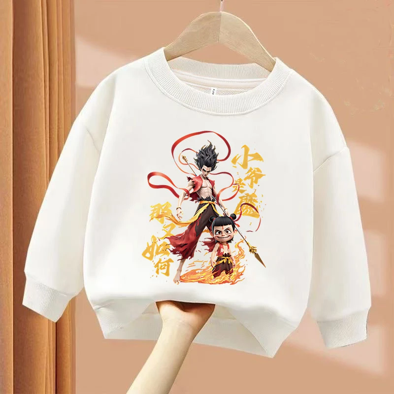 哪吒魔童闹海儿童卫衣国潮动漫男童女童2025春秋新款宽松上衣童装