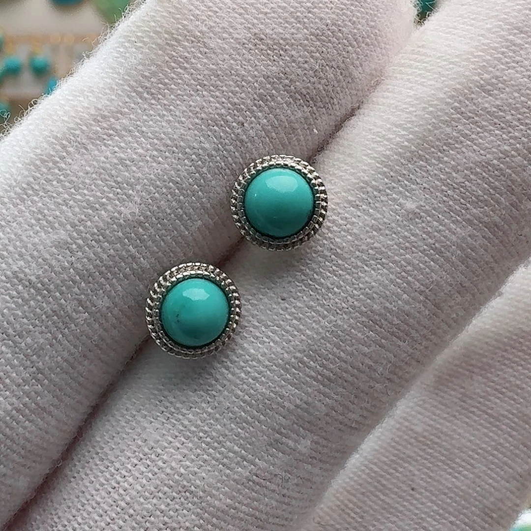 银S925镶嵌绿松石配饰